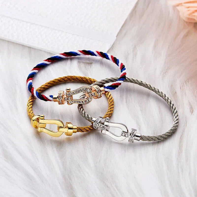 [Glow Muse]FORCE LARGE HORSESHOE NO DIAMOND BRACELET GOLD
