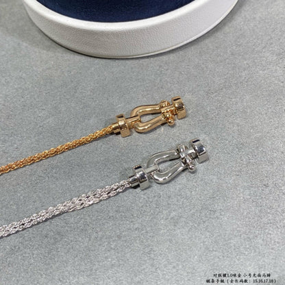 [Glow Muse]FORCE SMALL HORSESHOE  DIAMOND CHAIN ROPE BRACELET