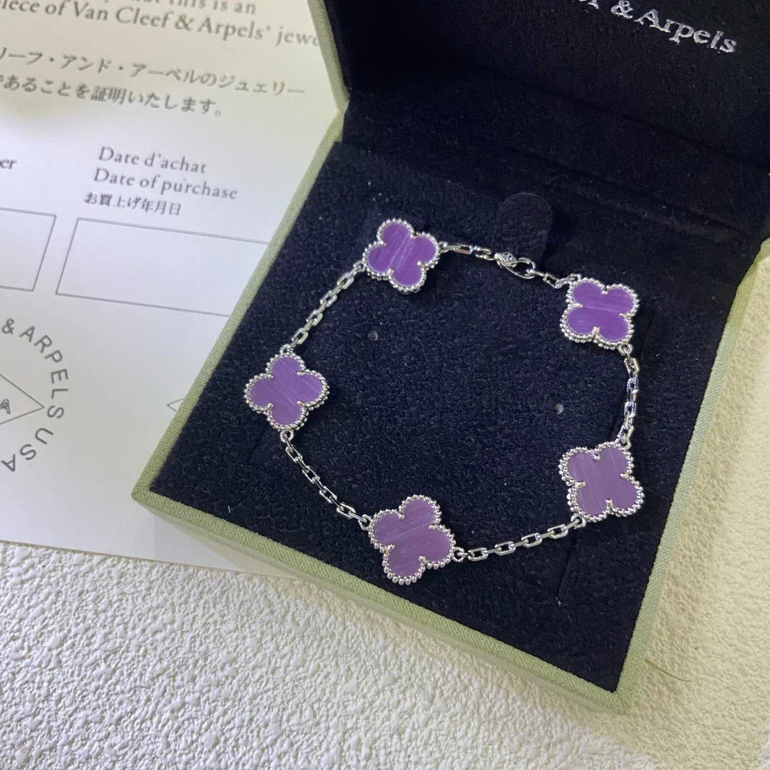 [⭐Glow Muse] CLOVER 5 MOTIF VIOLET BRACELET COLLECTION