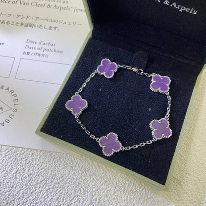 [⭐Glow Muse] CLOVER 5 MOTIF VIOLET BRACELET COLLECTION