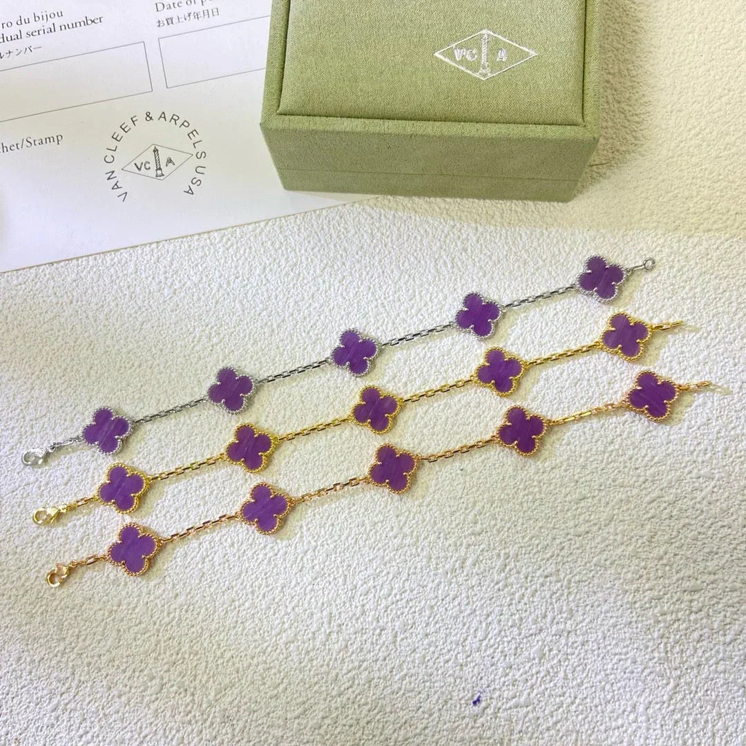 [⭐Glow Muse] CLOVER 5 MOTIF VIOLET BRACELET COLLECTION