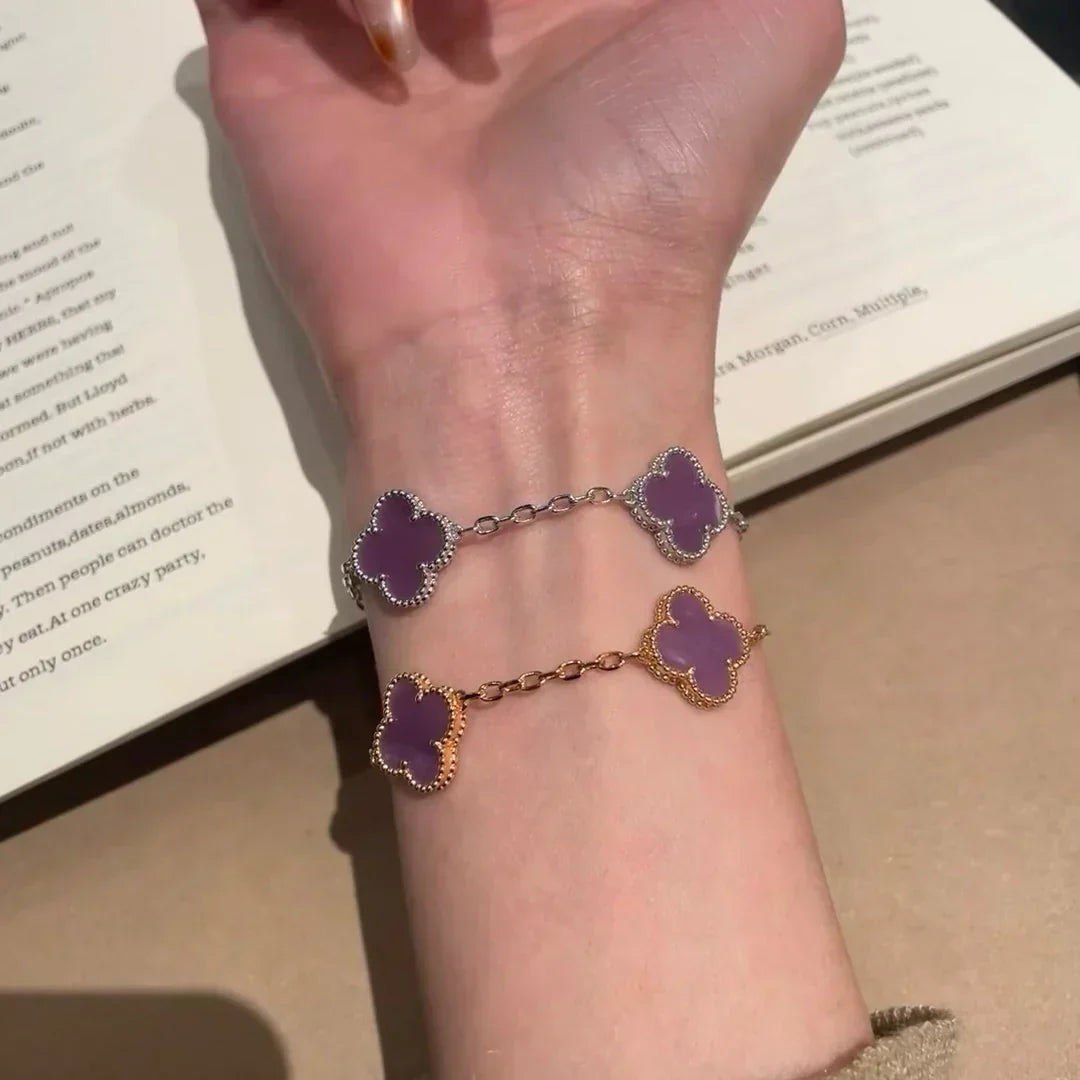[⭐Glow Muse] CLOVER 5 MOTIF VIOLET BRACELET COLLECTION