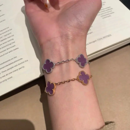 [⭐Glow Muse] CLOVER 5 MOTIF VIOLET BRACELET COLLECTION