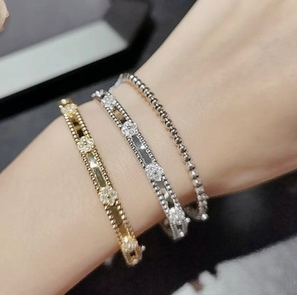 [Glow Muse]CLOVER BRACELET 4MM DIAMONDS