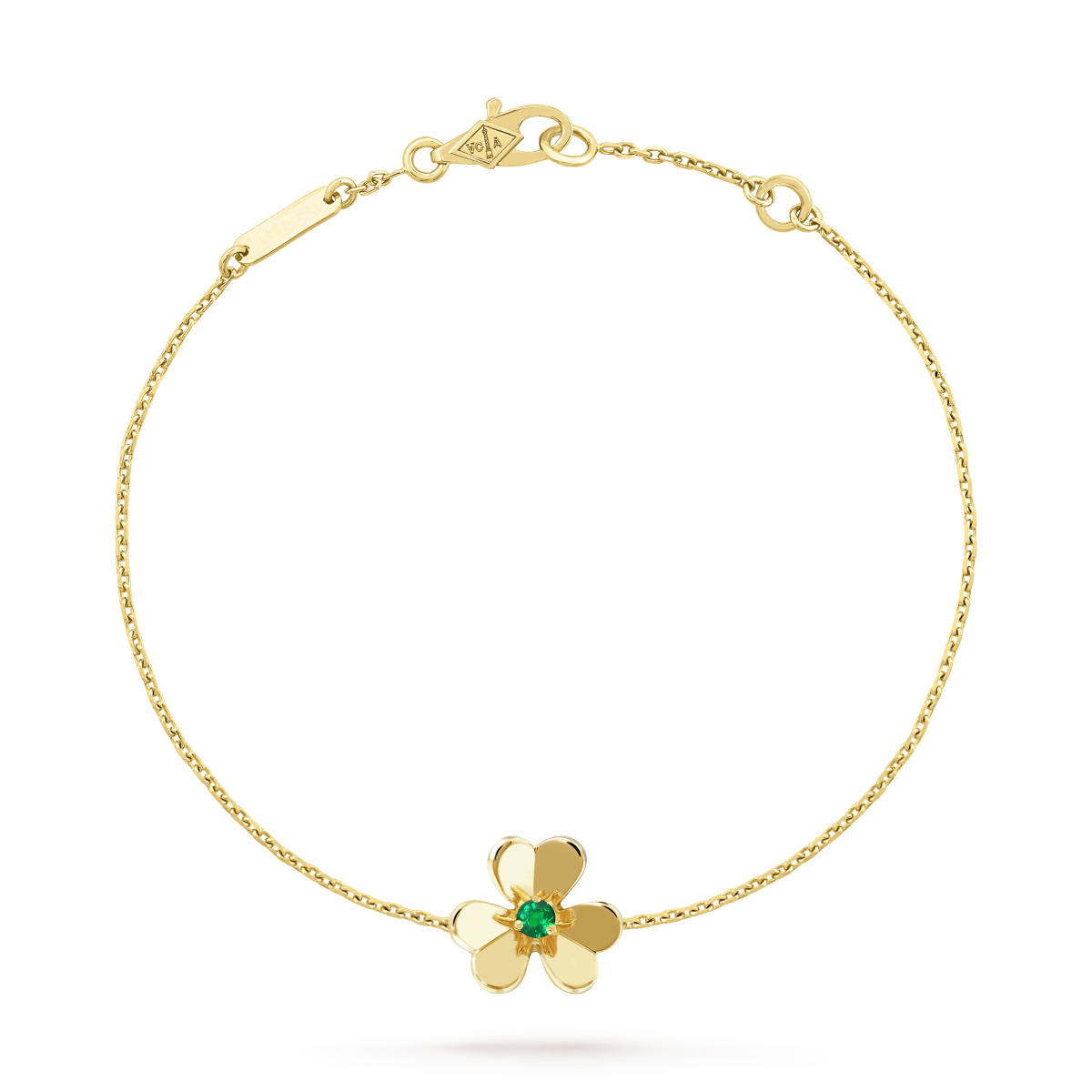 [Glow Muse]FRIVOLE GOLD FLOWER PINK MALACHITE BRACELET