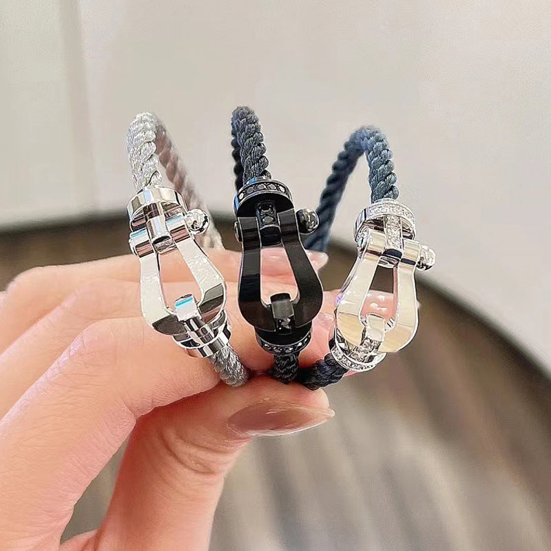 [Glow Muse]FORCE LARGE HORSESHOE NO DIAMOND BRACELET SILVER