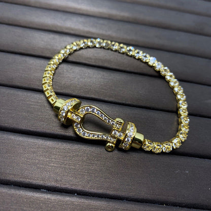 [Glow Muse]FORCE  HORSESHOE  DIAMOND TENNIS BRACELET