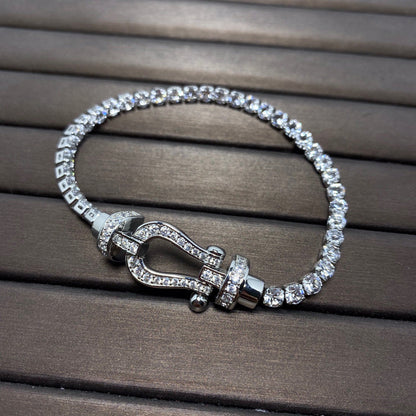 [Glow Muse]FORCE  HORSESHOE  DIAMOND TENNIS BRACELET