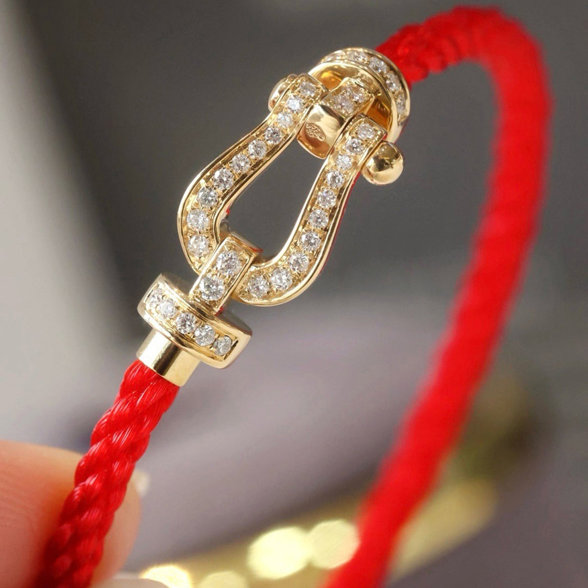 [Glow Muse]FORCE LARGE HORSESHOE FULL DIAMOND BRACELET SILVER