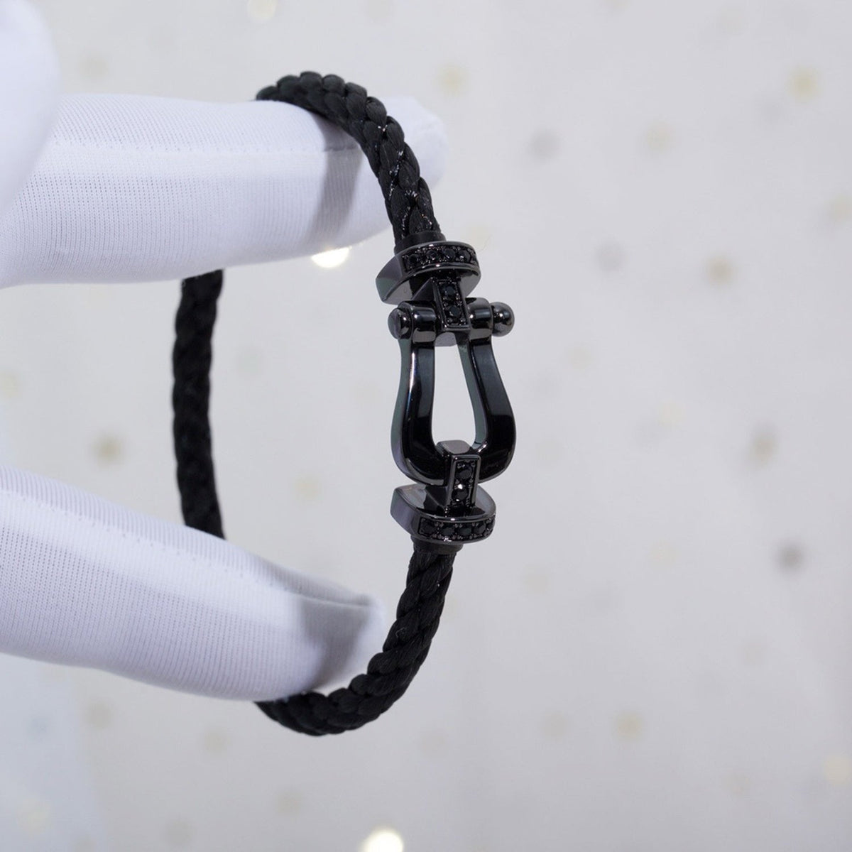 [Glow Muse]FORCE LARGE SERIES HORSESHOE BLACK SAMURAI BRACELET