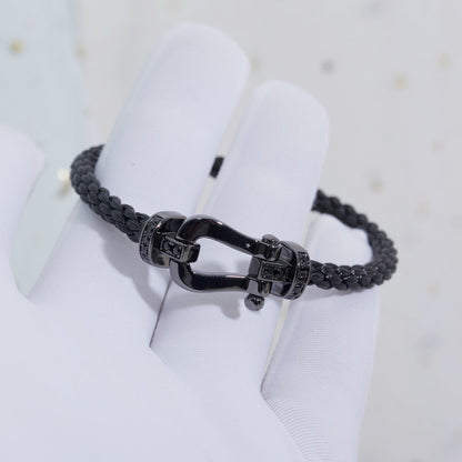 [Glow Muse]FORCE LARGE SERIES HORSESHOE BLACK SAMURAI BRACELET