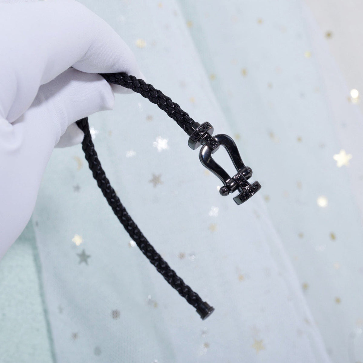 [Glow Muse]FORCE LARGE SERIES HORSESHOE BLACK SAMURAI BRACELET