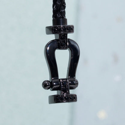 [Glow Muse]FORCE LARGE SERIES HORSESHOE BLACK SAMURAI BRACELET