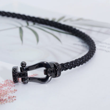 [Glow Muse]FORCE LARGE SERIES HORSESHOE BLACK SAMURAI BRACELET