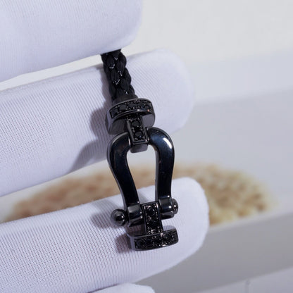 [Glow Muse]FORCE LARGE SERIES HORSESHOE BLACK SAMURAI BRACELET