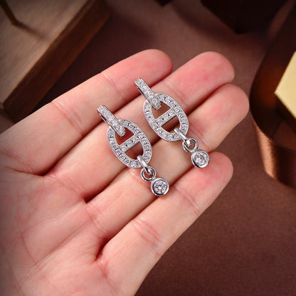 [Glow Muse]HM CHAINE DIAMOND EARRINGS