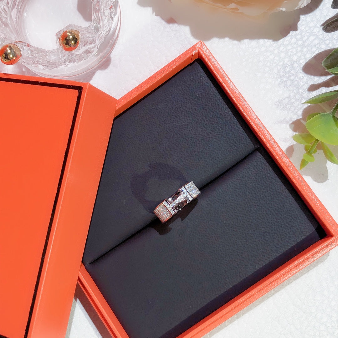 [Glow Muse]H RING FULL DIAMOND