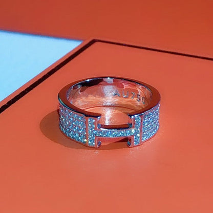 [Glow Muse]H RING FULL DIAMOND