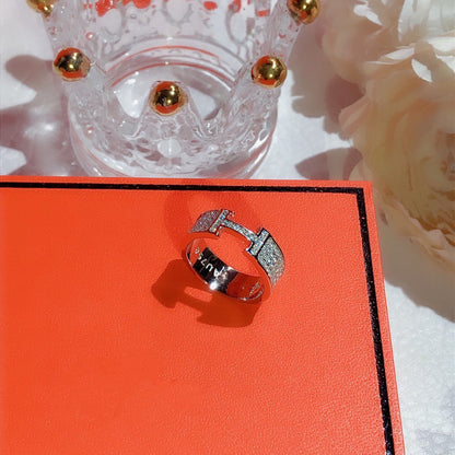[Glow Muse]H RING FULL DIAMOND