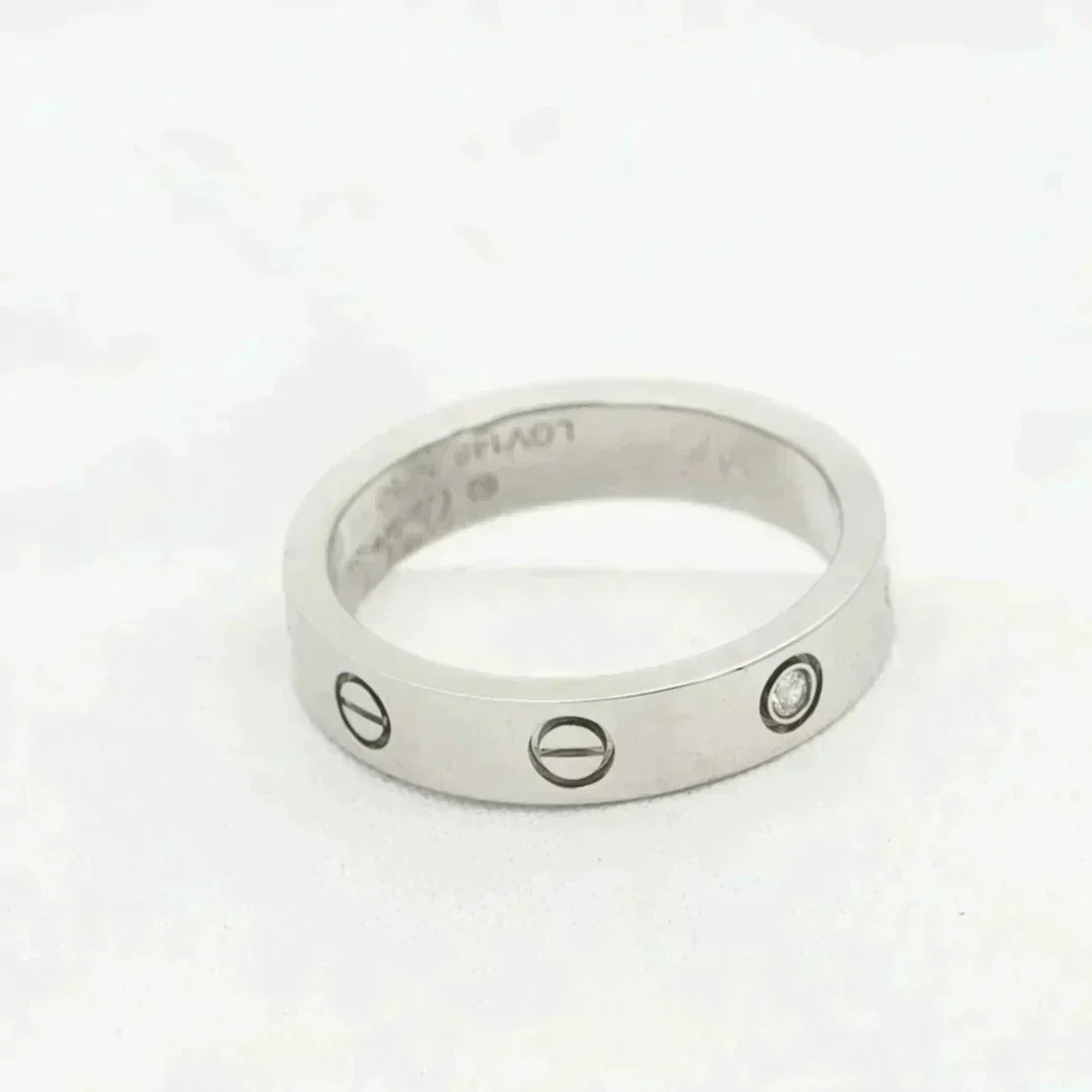 [Glow Muse]LOVE RING 4MM 1 DIAMOND SILVER