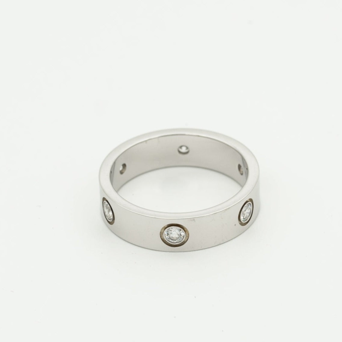 [Glow Muse]LOVE RING 5.5MM 6 DIAMONDS SILVER