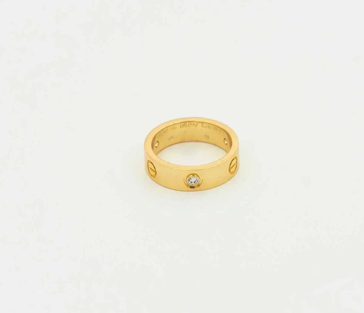 [Glow Muse]LOVE RING 5.5MM 3 DIAMONDS GOLD