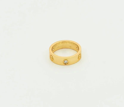 [Glow Muse]LOVE RING 5.5MM 3 DIAMONDS GOLD