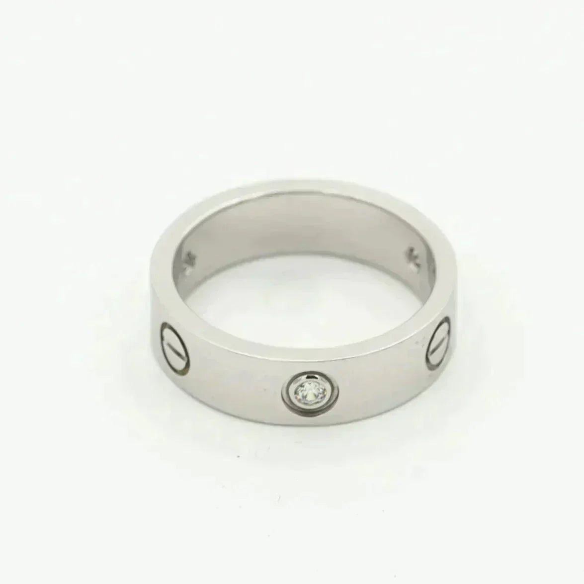 [Glow Muse]LOVE RING 5.5MM 3 DIAMONDS SILVER