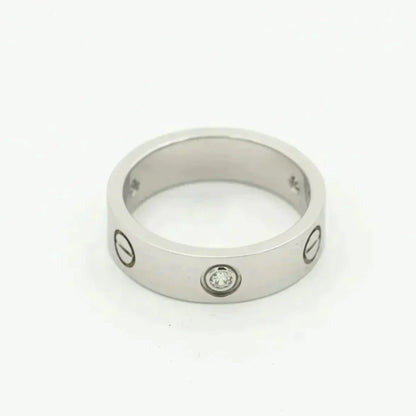 [Glow Muse]LOVE RING 5.5MM 3 DIAMONDS SILVER