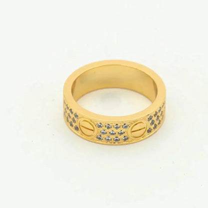 [Glow Muse]LOVE RING 5.5MM DIAMONDS PAVED