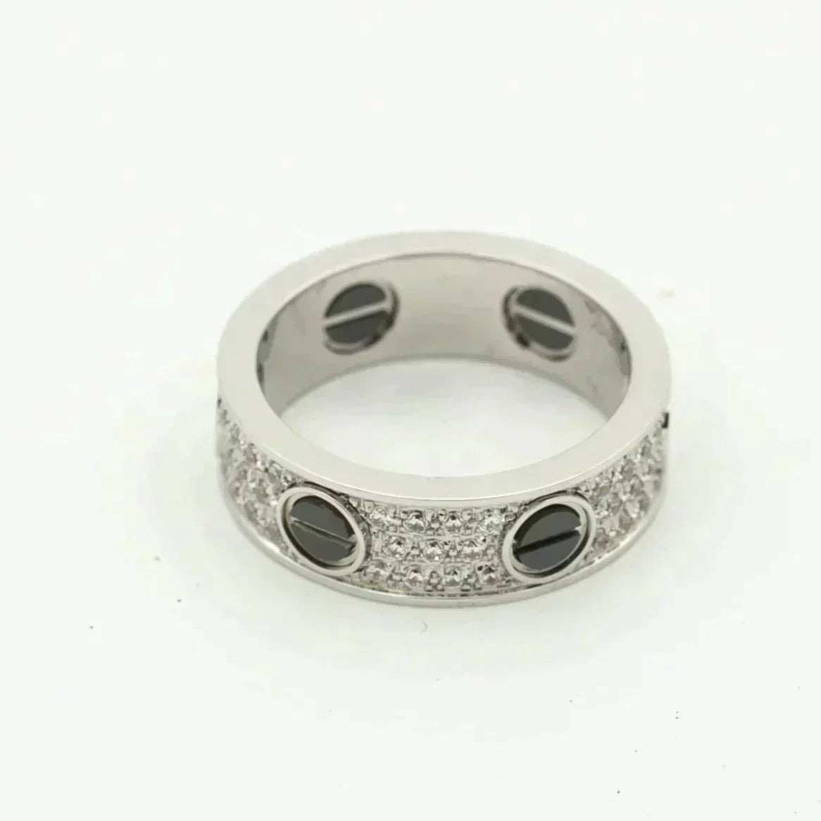 [Glow Muse]LOVE RING 5.5MM DIAMONDS PAVED CERAMIC