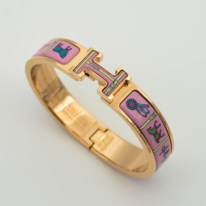 [Glow Muse]H PINK GOLD BRACELET PINK CERAMIC