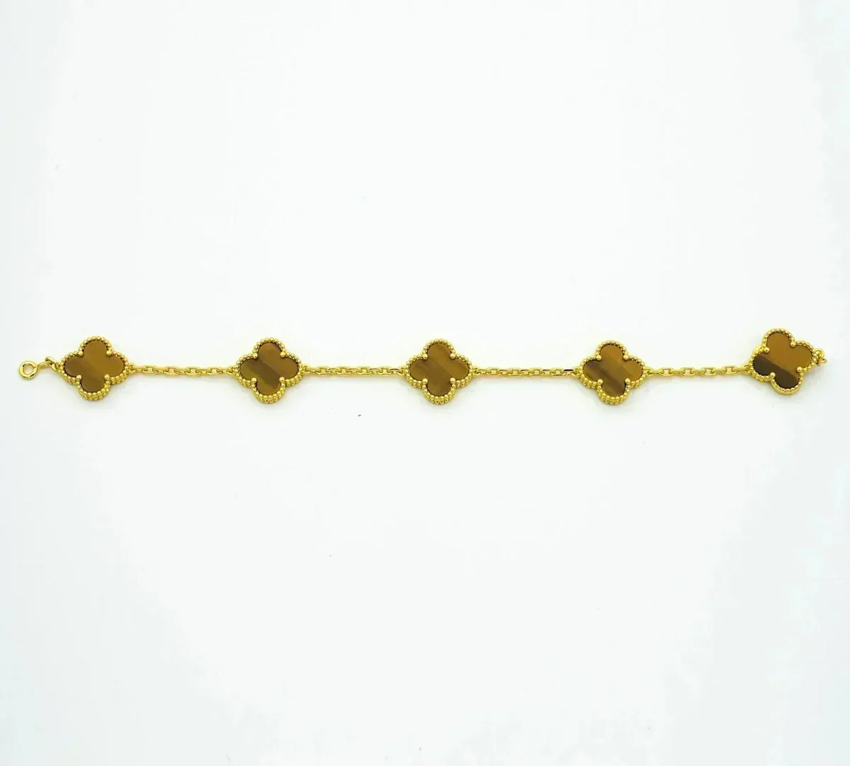 [⭐Glow Muse] CLOVER 5 MOTIFS TIGER EYE BRACELET COLLECTION