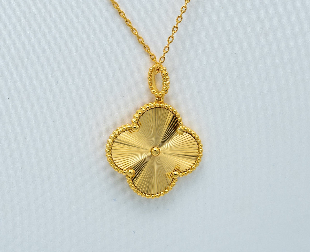 [Glow Muse]CLOVER 25MM PEDANT NECKLACE GOLD