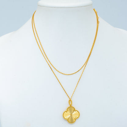 [Glow Muse]CLOVER 25MM PEDANT NECKLACE GOLD