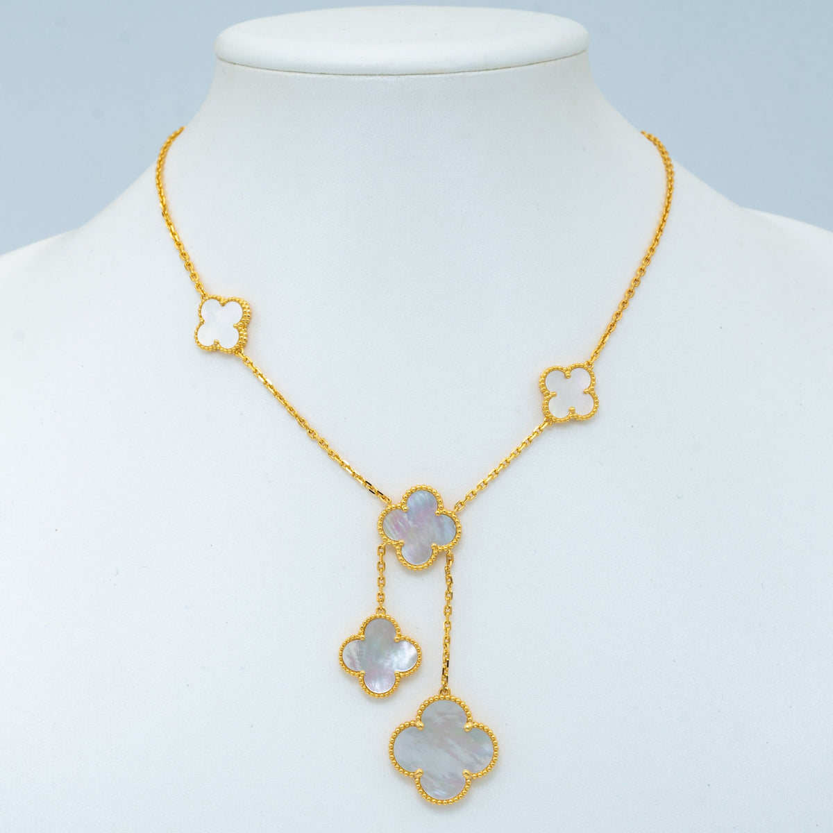 [Glow Muse]CLOVER MOTHER OF PEARL NECKLACE 6 MOTIF