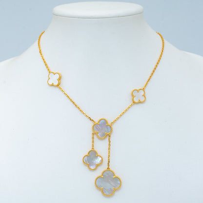 [Glow Muse]CLOVER MOTHER OF PEARL NECKLACE 6 MOTIF