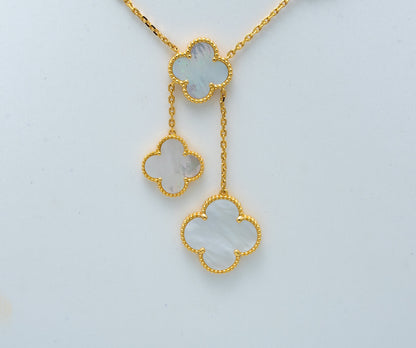 [Glow Muse]CLOVER MOTHER OF PEARL NECKLACE 6 MOTIF