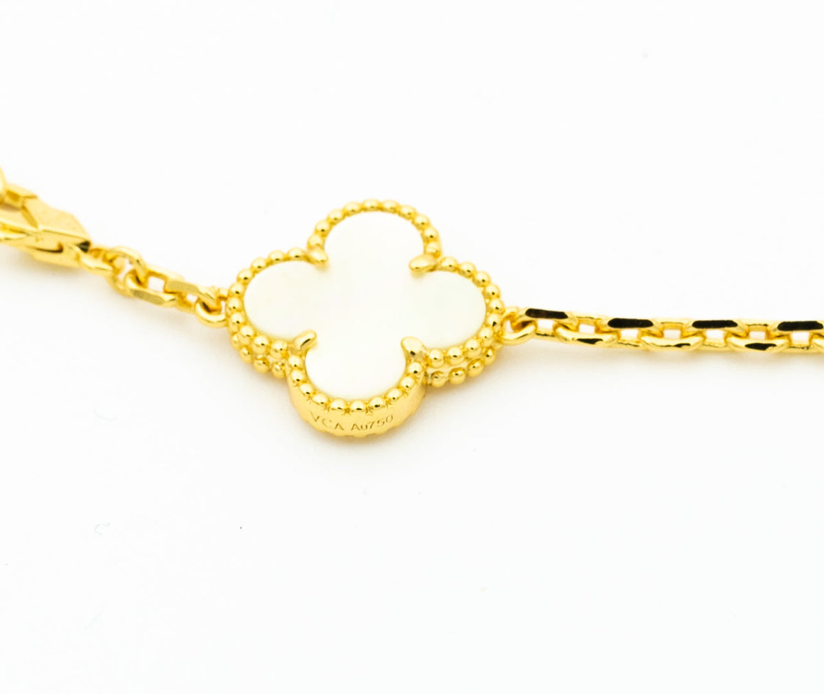 [Glow Muse]CLOVER BRACELET 5 MOTIFS ONYX MOP