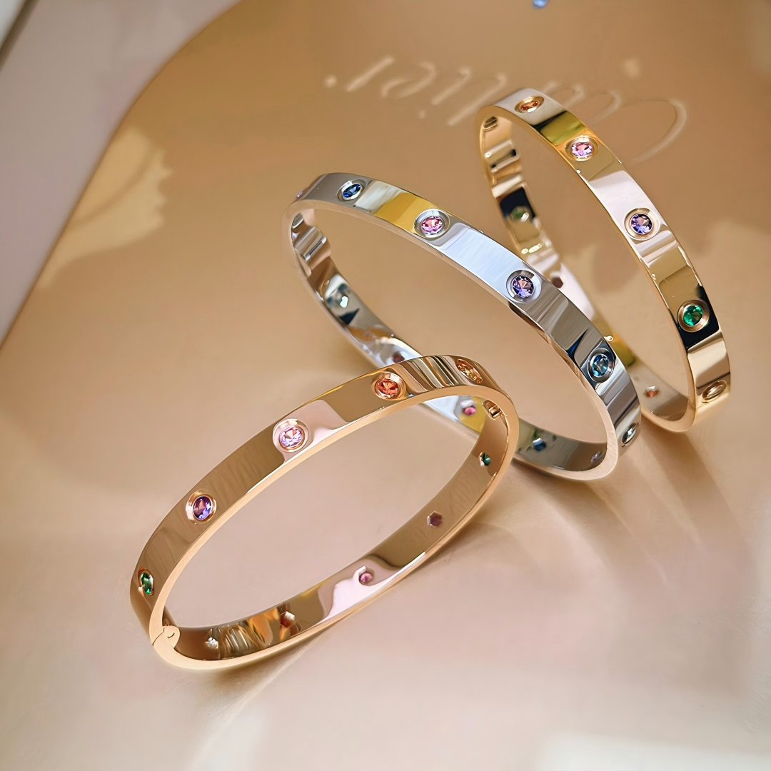[Glow Muse]2026 RAINBOW LOVE BRACELET 6.1MM  10 DIAMONDS