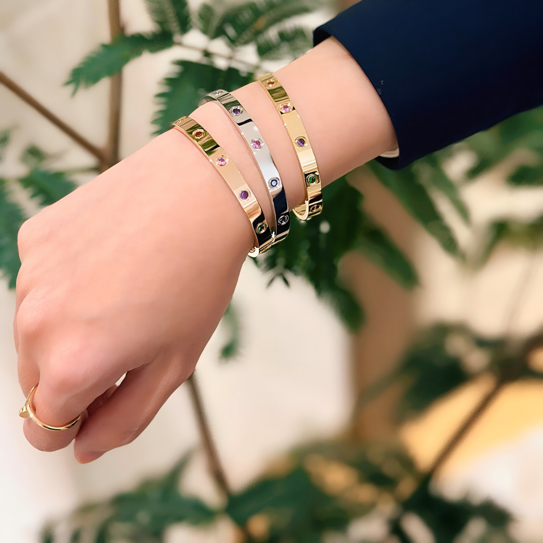 [Glow Muse]2026 RAINBOW LOVE BRACELET 6.1MM  10 DIAMONDS