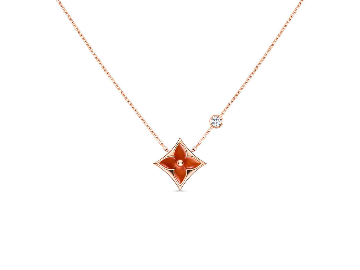 [Glow Muse]STAR NECKLACE PINK GOLD 1 DIAMOND