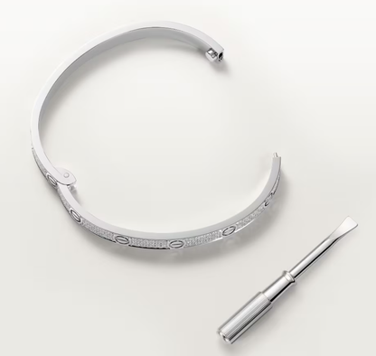 [Glow Muse]NEW-LOVE-4.8MM-Width Diamond-Studded Bracelet