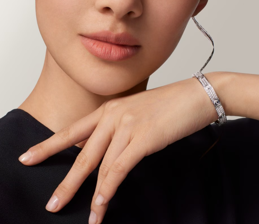 [Glow Muse]NEW-LOVE-6.1MM-Width Diamond-Studded Bracelet