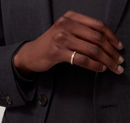 [Glow Muse]LOVE RING 2.6mm-wide full-diamond ring Gold