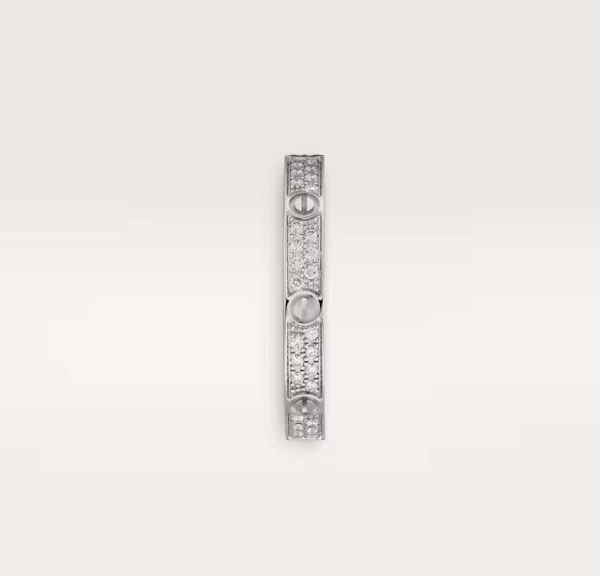 [Glow Muse]LOVE RING 2.6mm-wide full-diamond ring silver