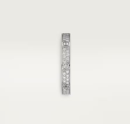 [Glow Muse]LOVE RING 2.6mm-wide full-diamond ring silver
