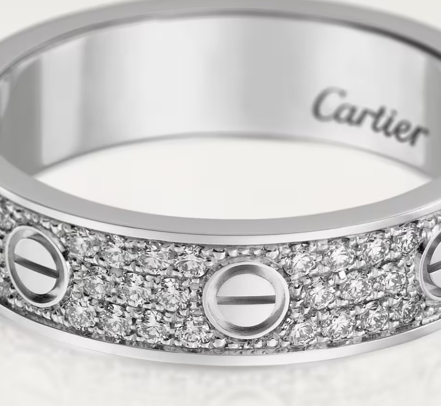 [Glow Muse]LOVE RING 4mm-wide full-diamond ring silver