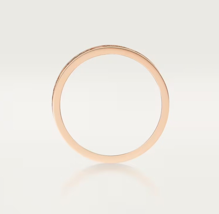 [Glow Muse]LOVE RING 4mm-wide full-diamond ring Rose Gold