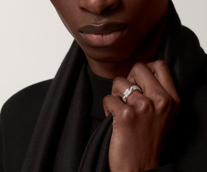 [Glow Muse]LOVE RING 6.5MM Full Diamond, 6 Major Diamonds Silver
